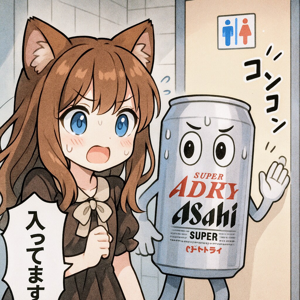 トイレでの攻防をする小さな女の子 | の人気AIイラスト・グラビア