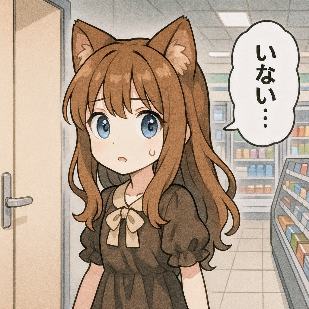 トイレでの攻防をする小さな女の子