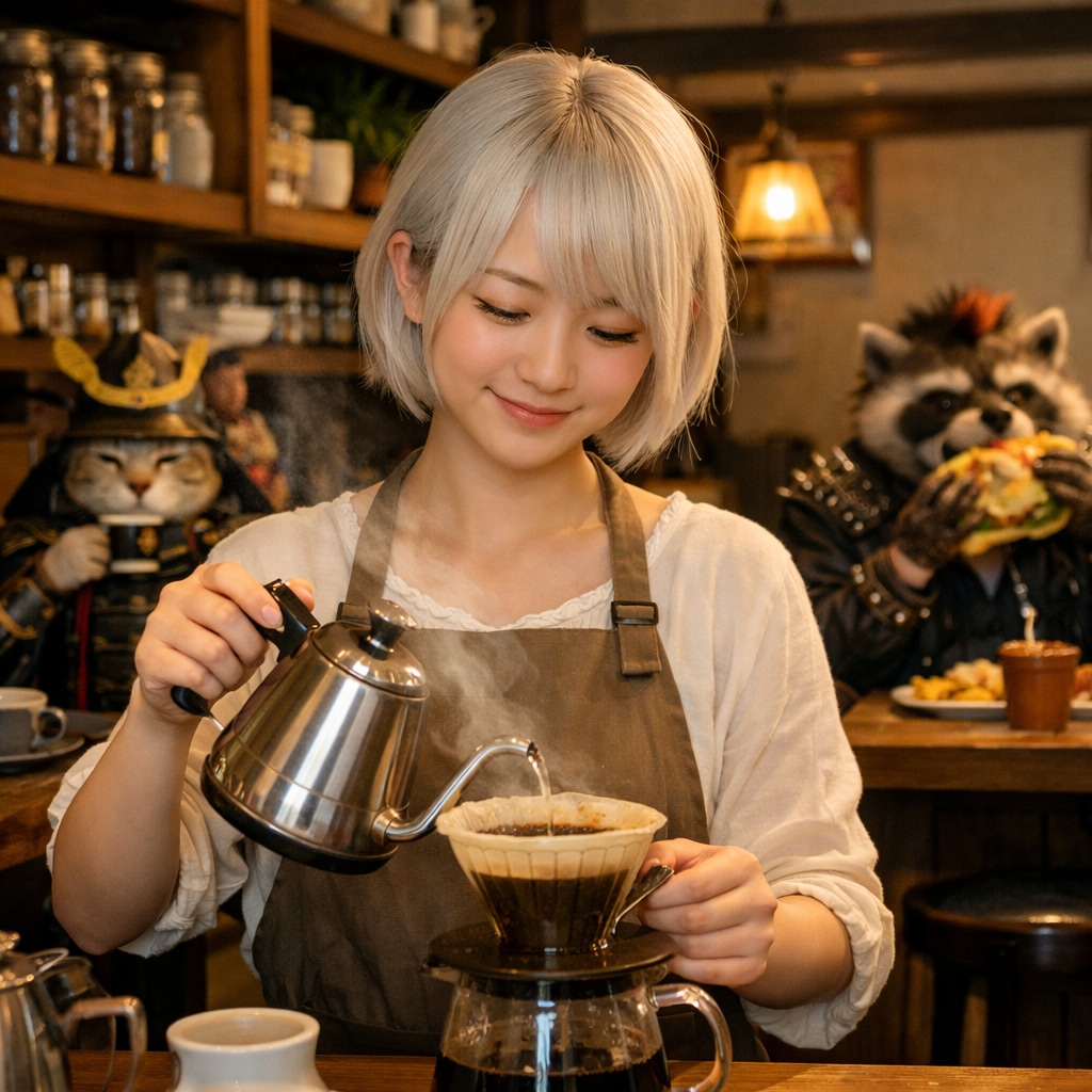 喫茶店の店員さん | の人気AIイラスト・グラビア