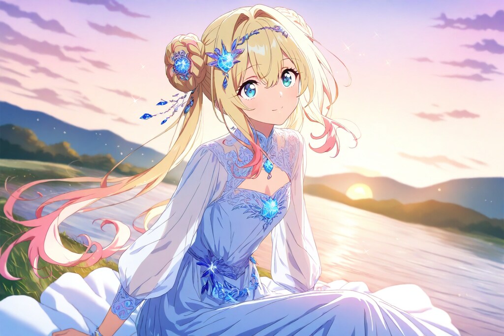 蒼星と黄昏の湖畔