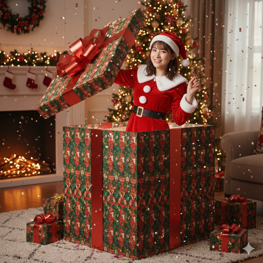 箱からサンタちゃん