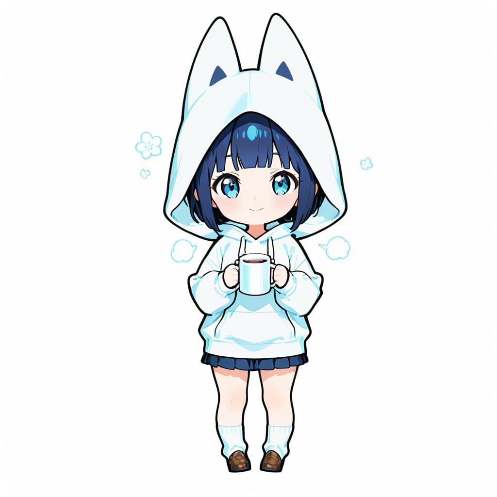 SD青髪ボブ子の朝支度