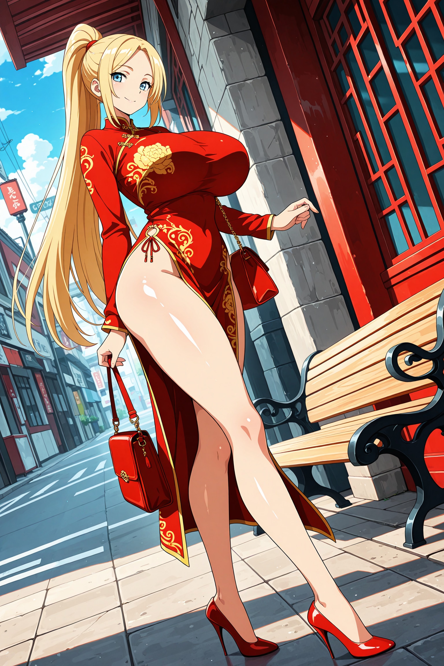 チャイナドレスのスリット
