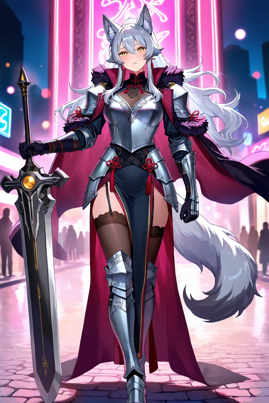 🛠️ MMOなキャラクター：狼娘の聖騎士（加護受諾Ver.）