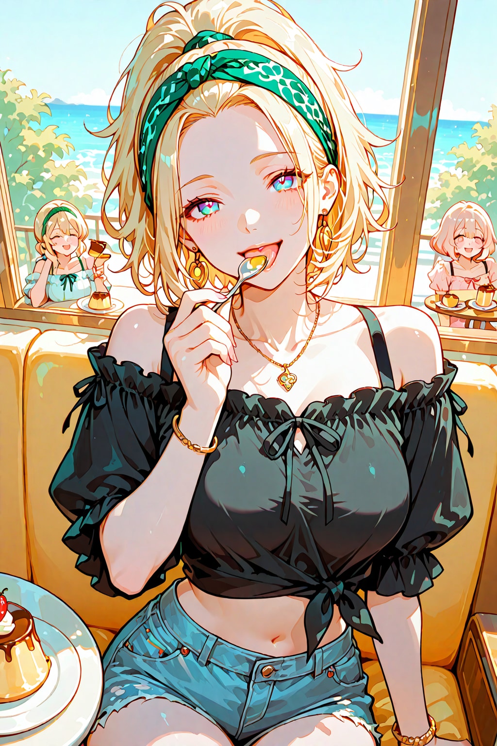 プリンを食べる花樹　その２ | の人気AIイラスト・グラビア