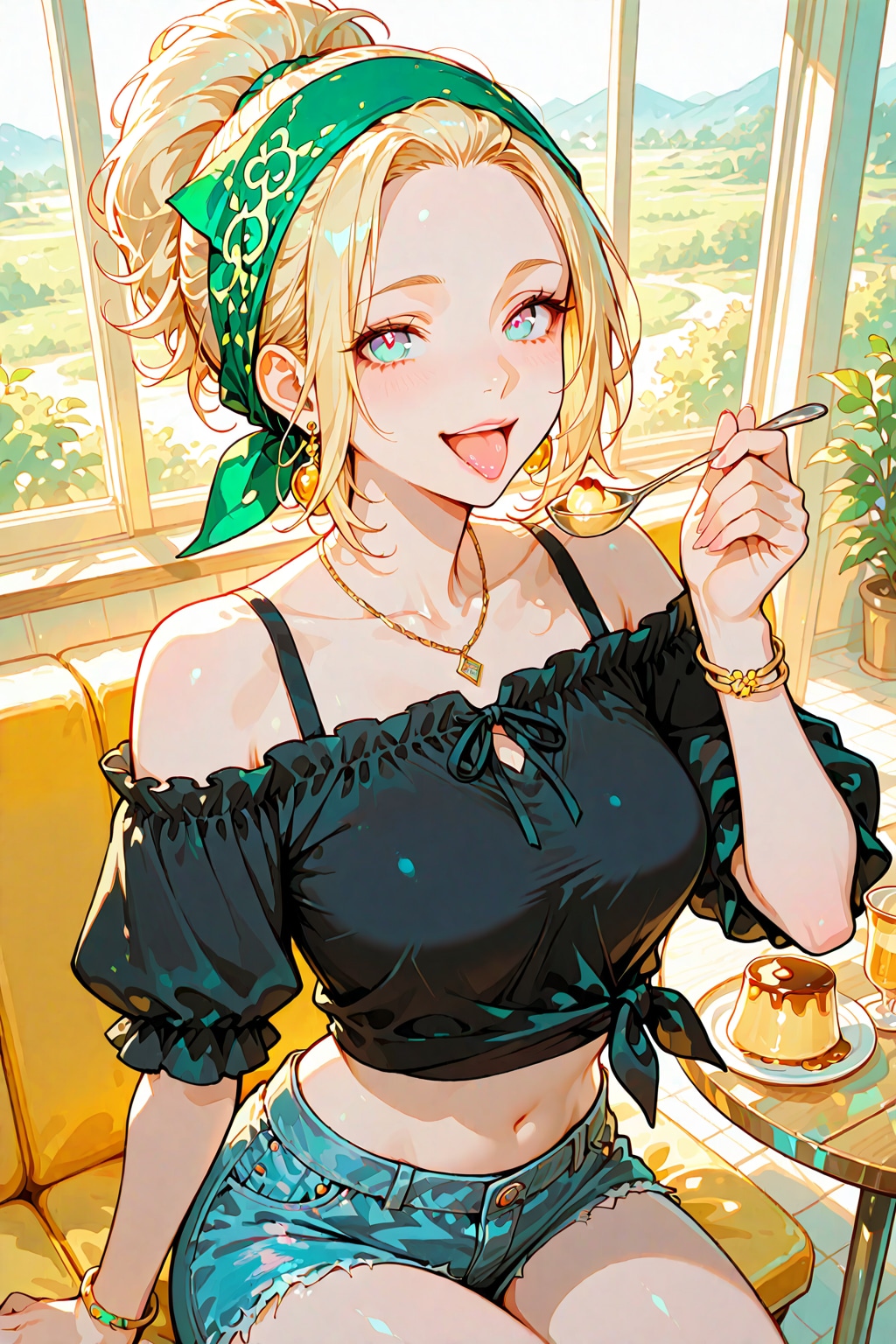 プリンを食べる花樹　その２