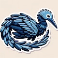 Dinosaur-like bird stickers 2枚目