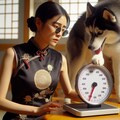 体重計に乗った風水師ちゃん 5枚目