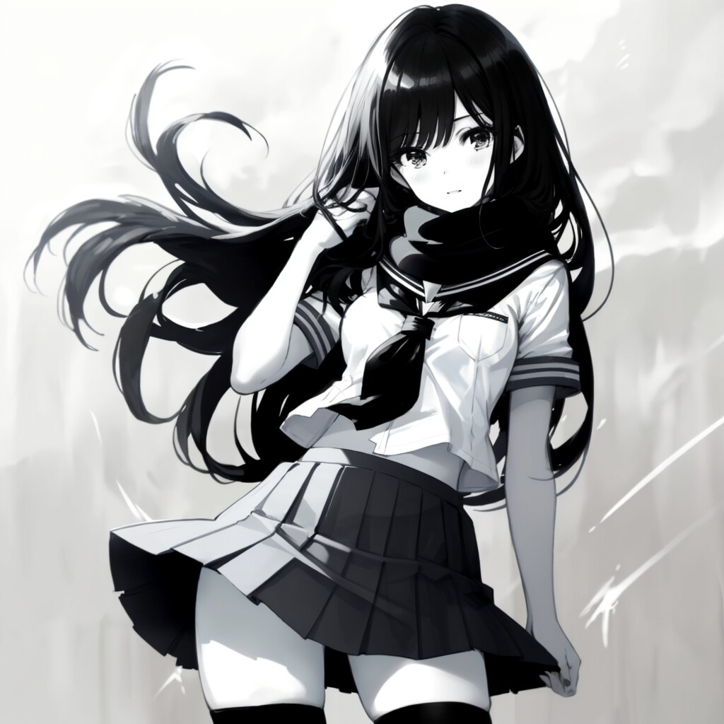 靡く黒髪 | の人気AIイラスト・グラビア