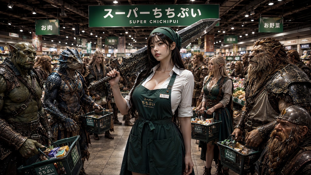 レジの割り込みは許さない！異世界スーパーちちぷいの