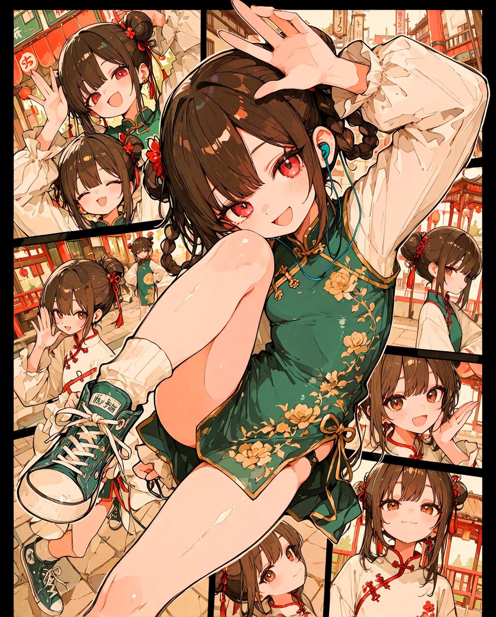 コミック風カンフー少女