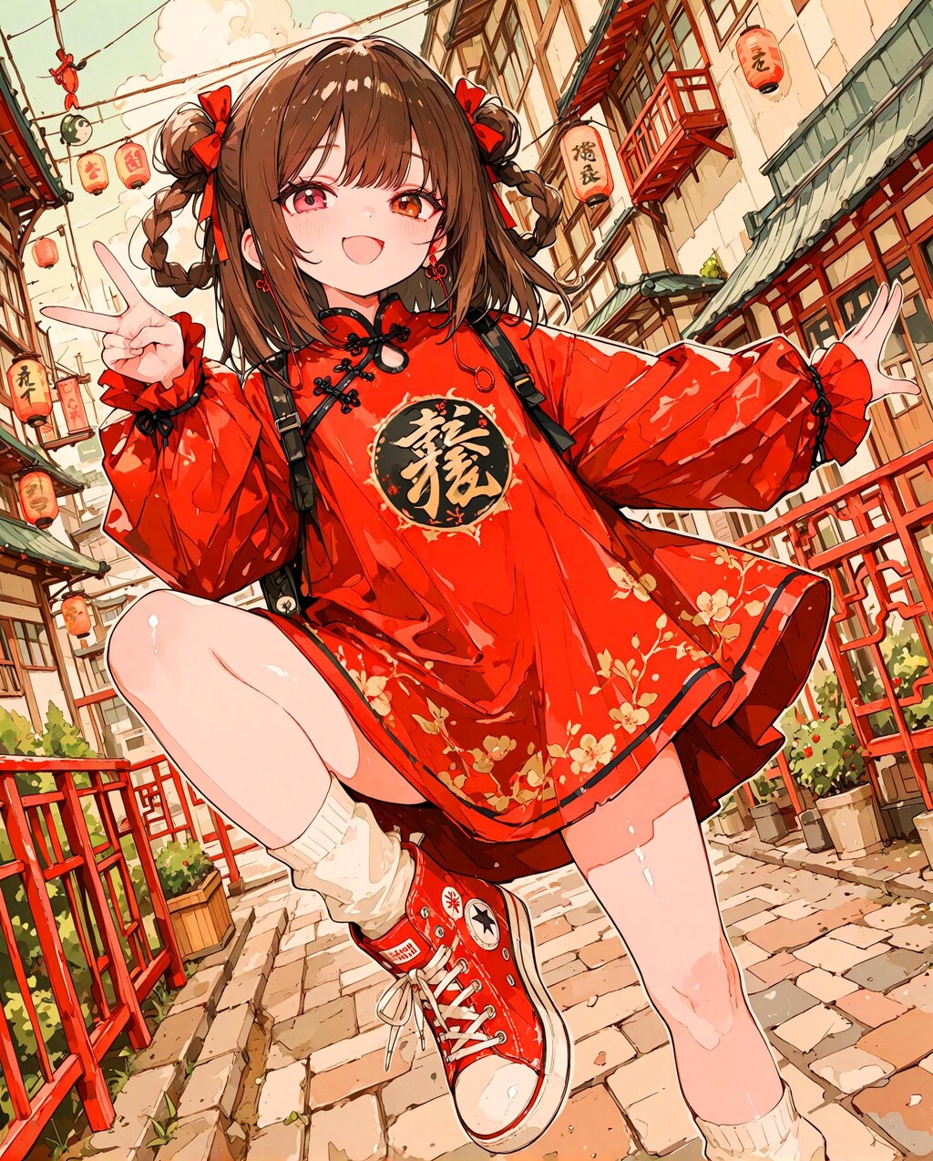 コミック風カンフー少女