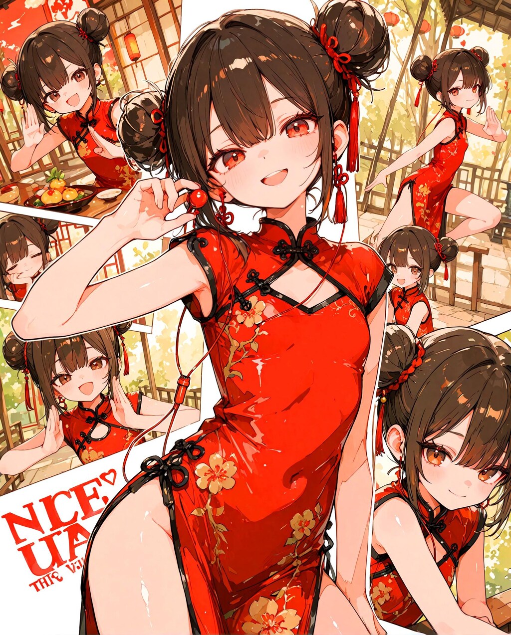 コミック風カンフー少女