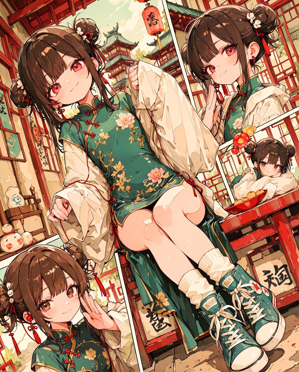 コミック風カンフー少女