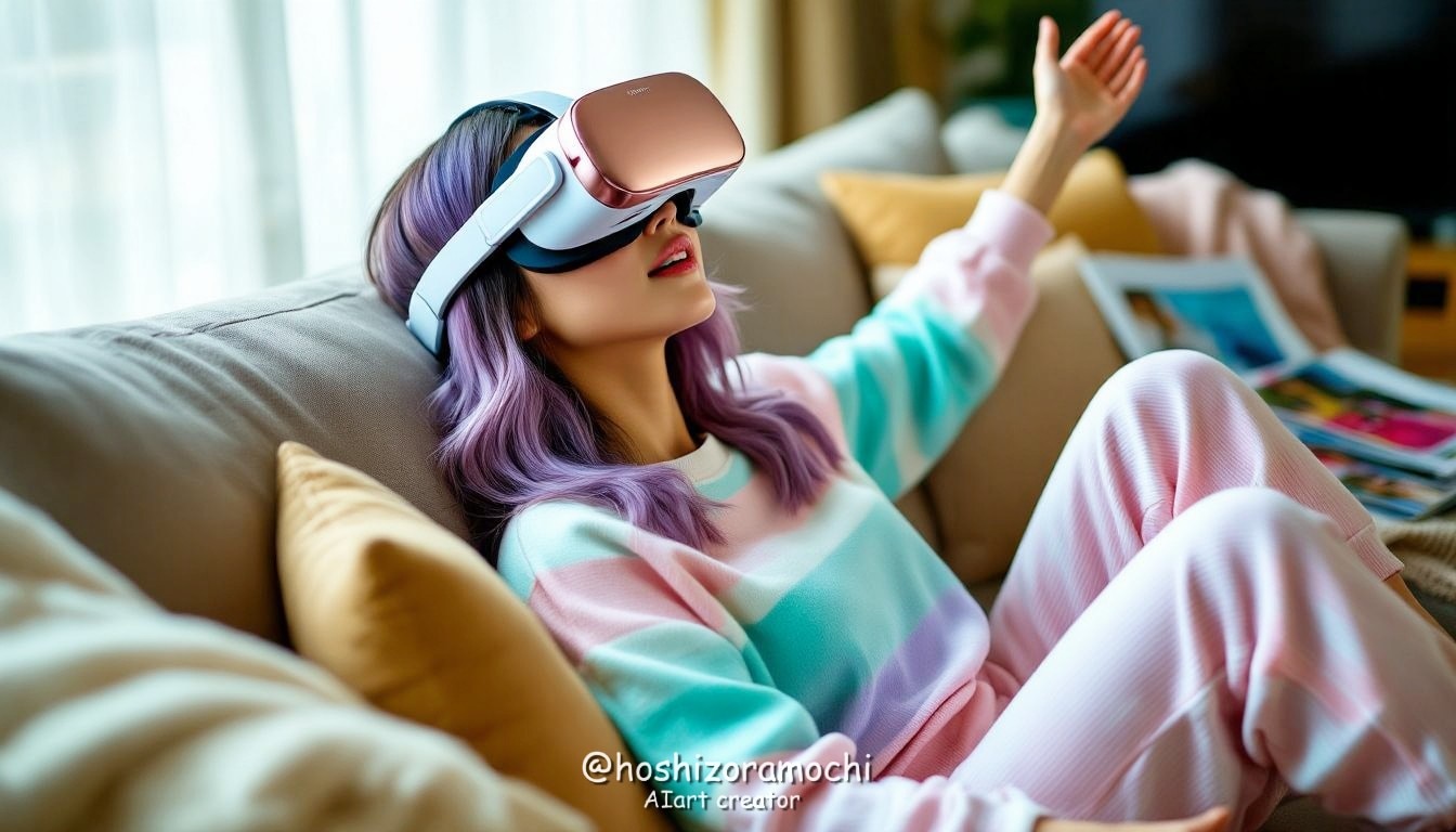 エーテルブルーに誘われるバーチャル旅人 - A virtual traveler lured by ethereal blue | の人気AIイラスト・グラビア