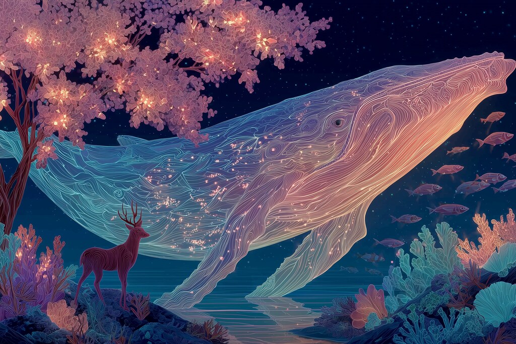 花咲く丘とネオンとクジラ