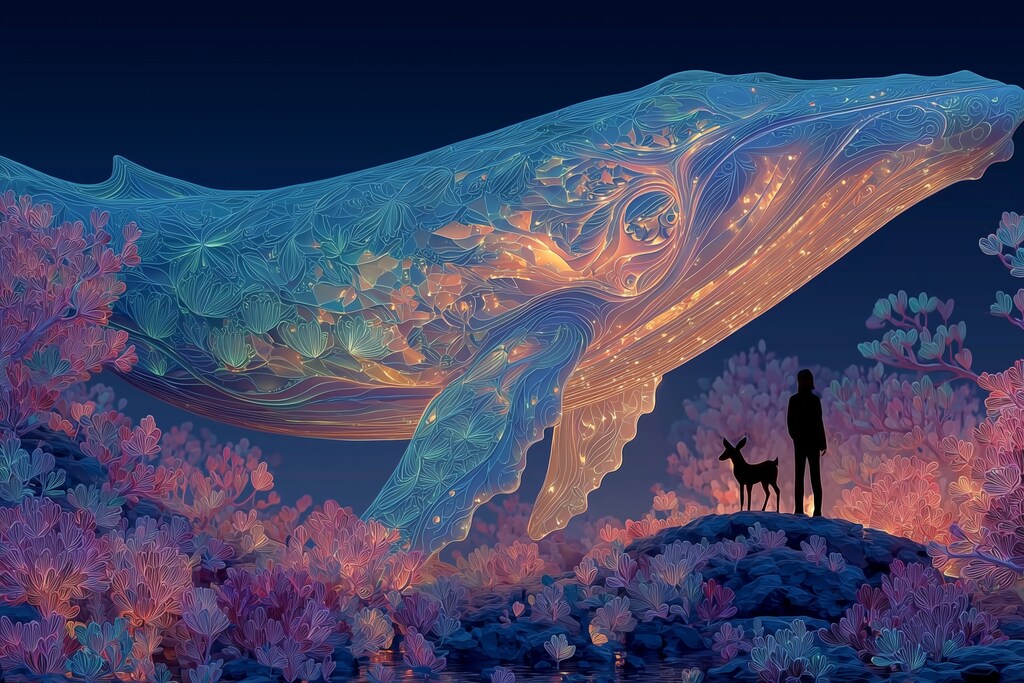 花咲く丘とネオンとクジラ