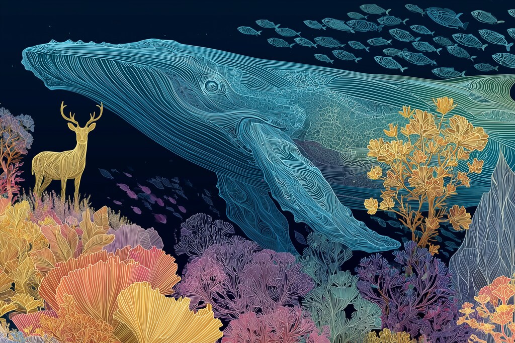 花咲く丘とネオンとクジラ