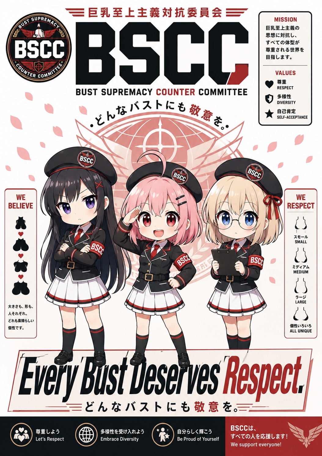 巨乳至上主義対抗委員会-BSCC- | の人気AIイラスト・グラビア