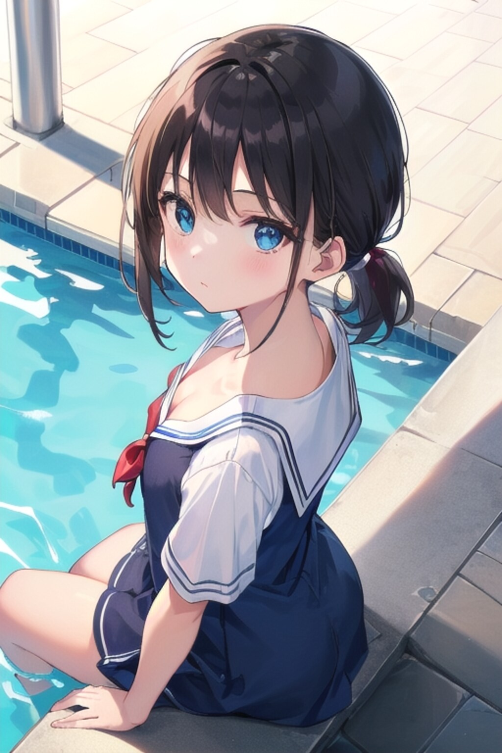 うなじ(プールサイド)