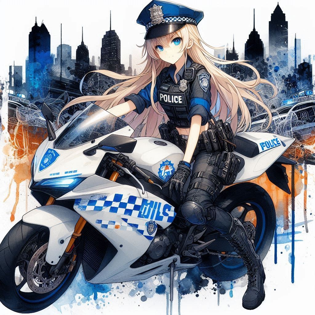 交通機動ポリスちゃん (ポリス10) | の人気AIイラスト・グラビア