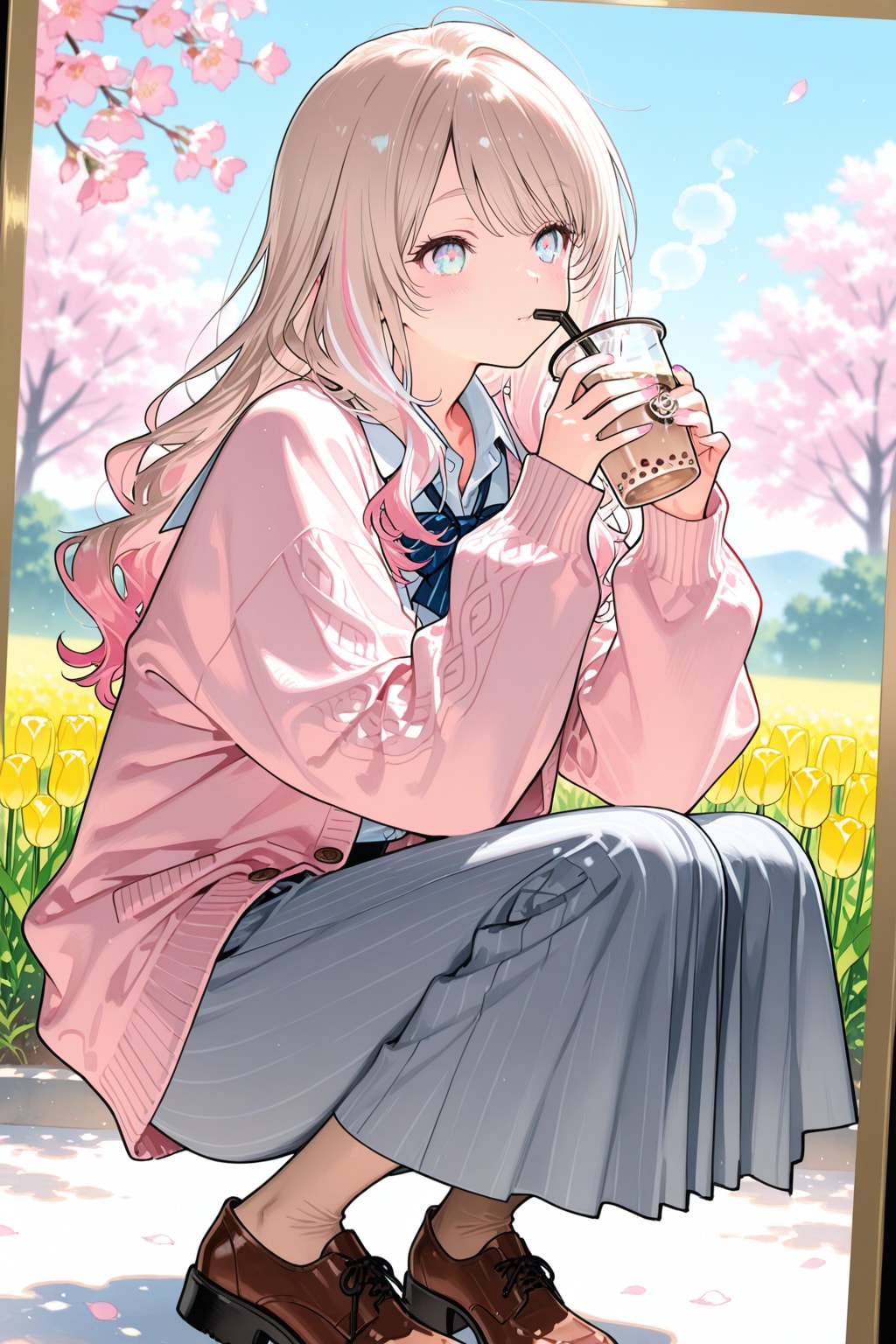 春花とミルクな午後