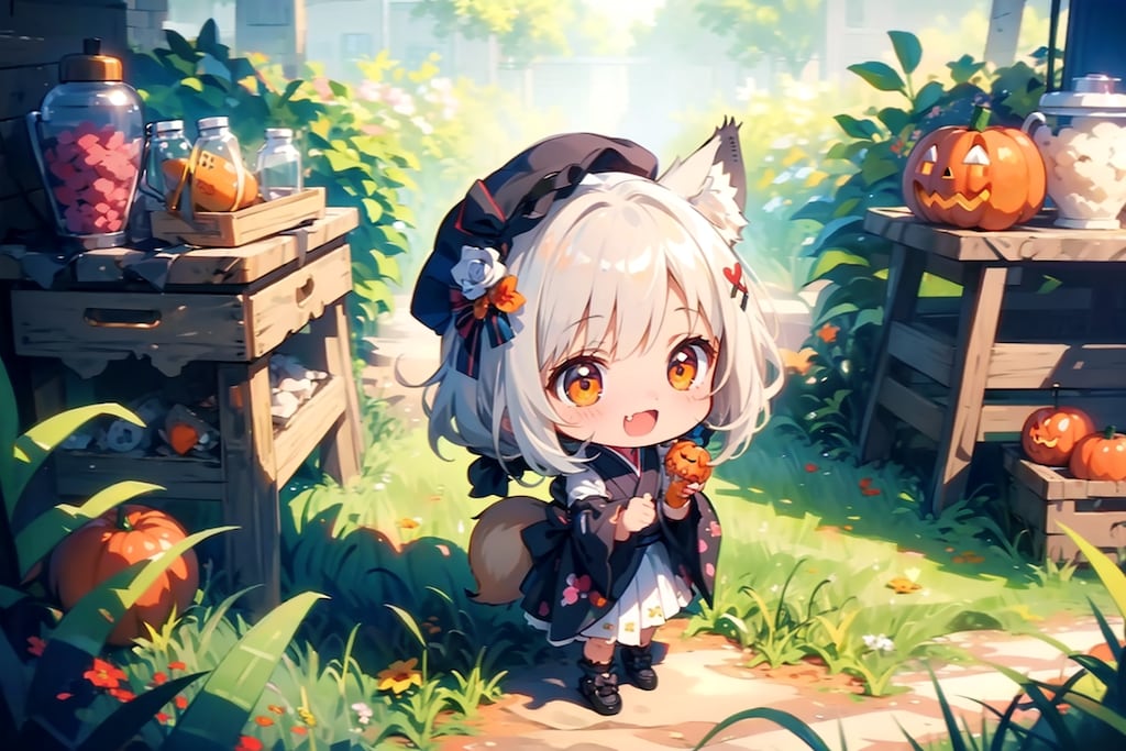 カボチャとちびちゃん。