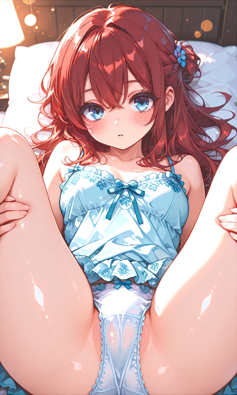 恥ずかしがりながらパンツを見せてくれる女の子