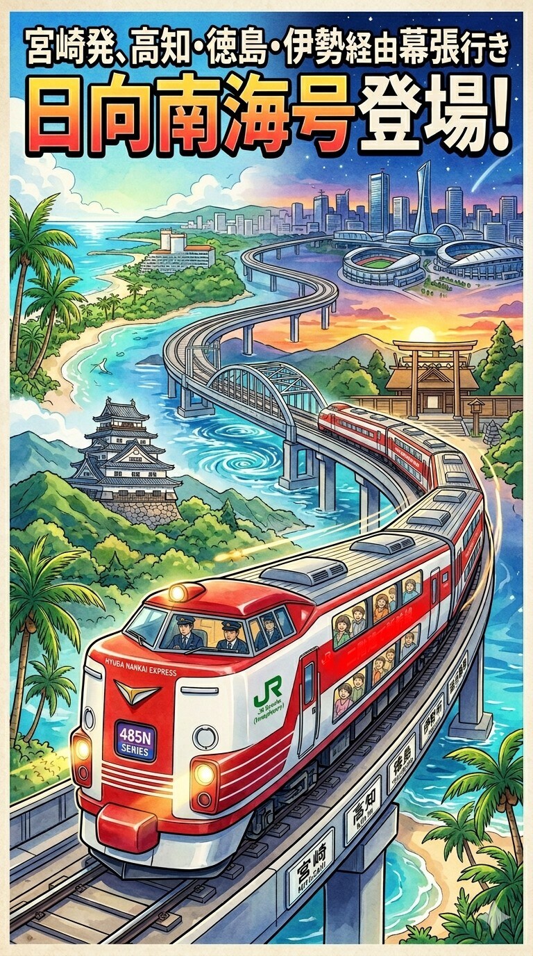 宮崎幕張間特急 日向南海号 & リニアにちりん号 | の人気AIイラスト・グラビア