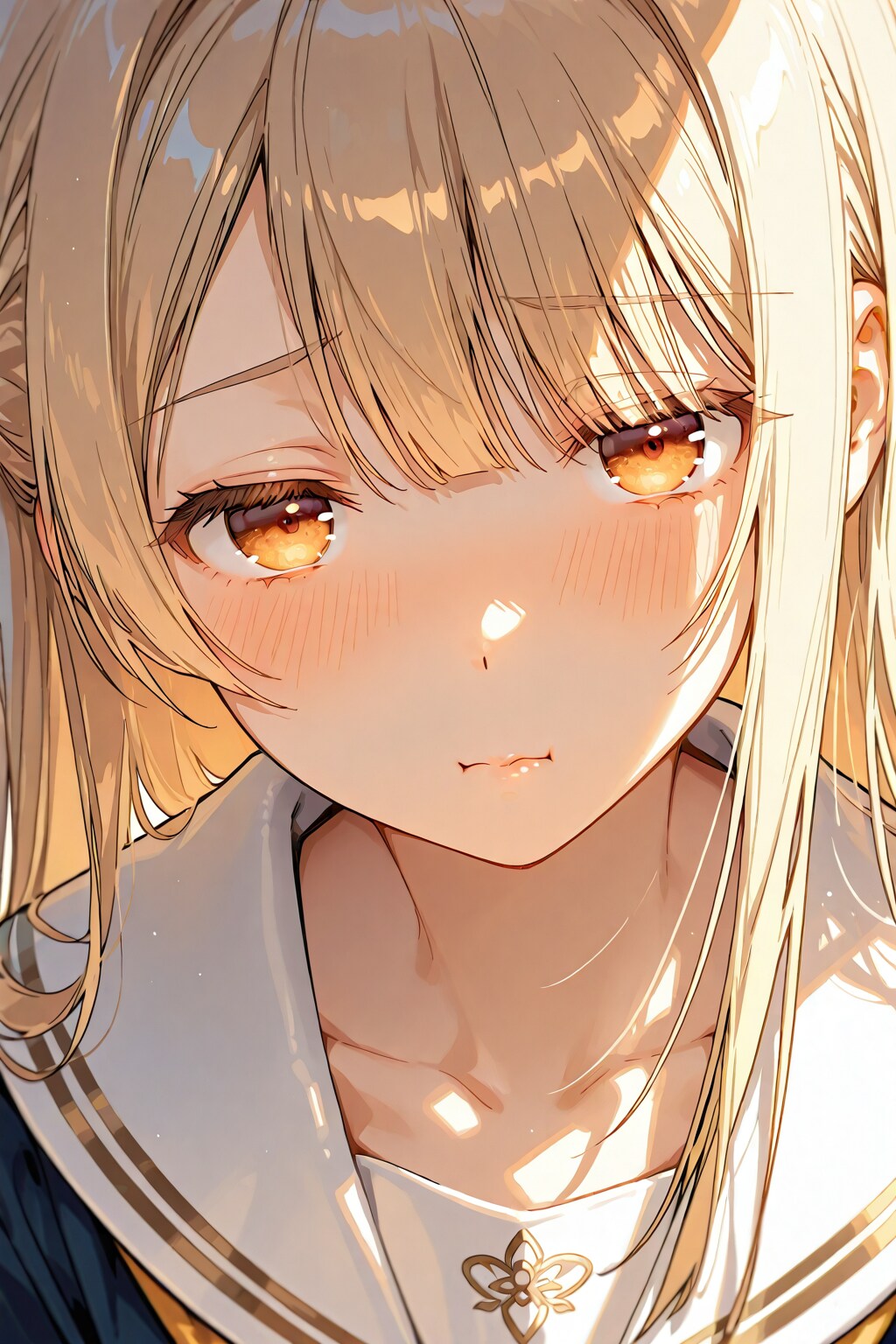 不満げ