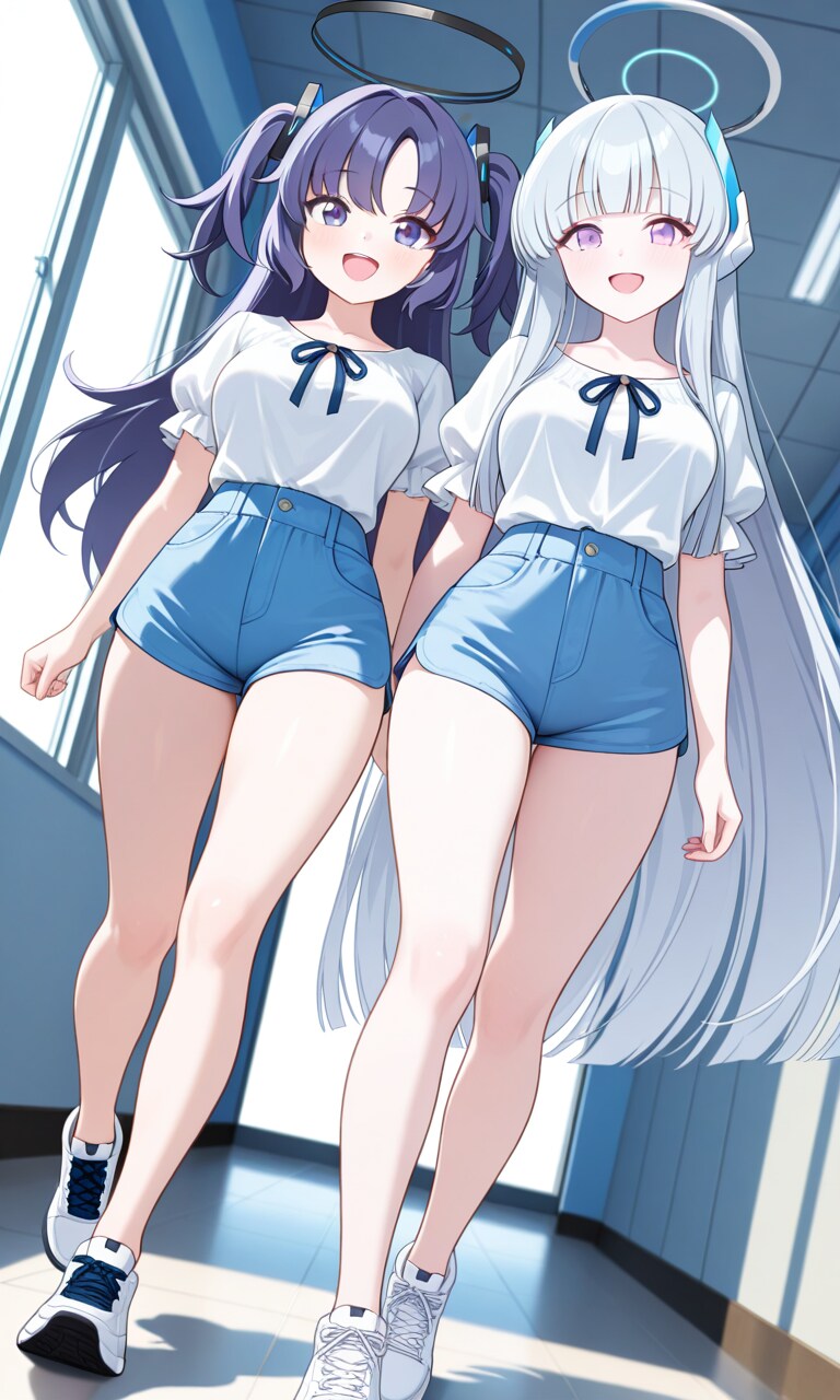 ユウカとノア　夏私服　ショートパンツ7