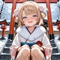 初詣で誘惑してくる近所の女の子 3枚目