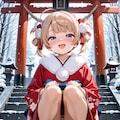 初詣で誘惑してくる近所の女の子 10枚目