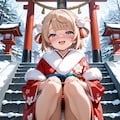 初詣で誘惑してくる近所の女の子 5枚目