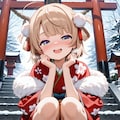 初詣で誘惑してくる近所の女の子 4枚目