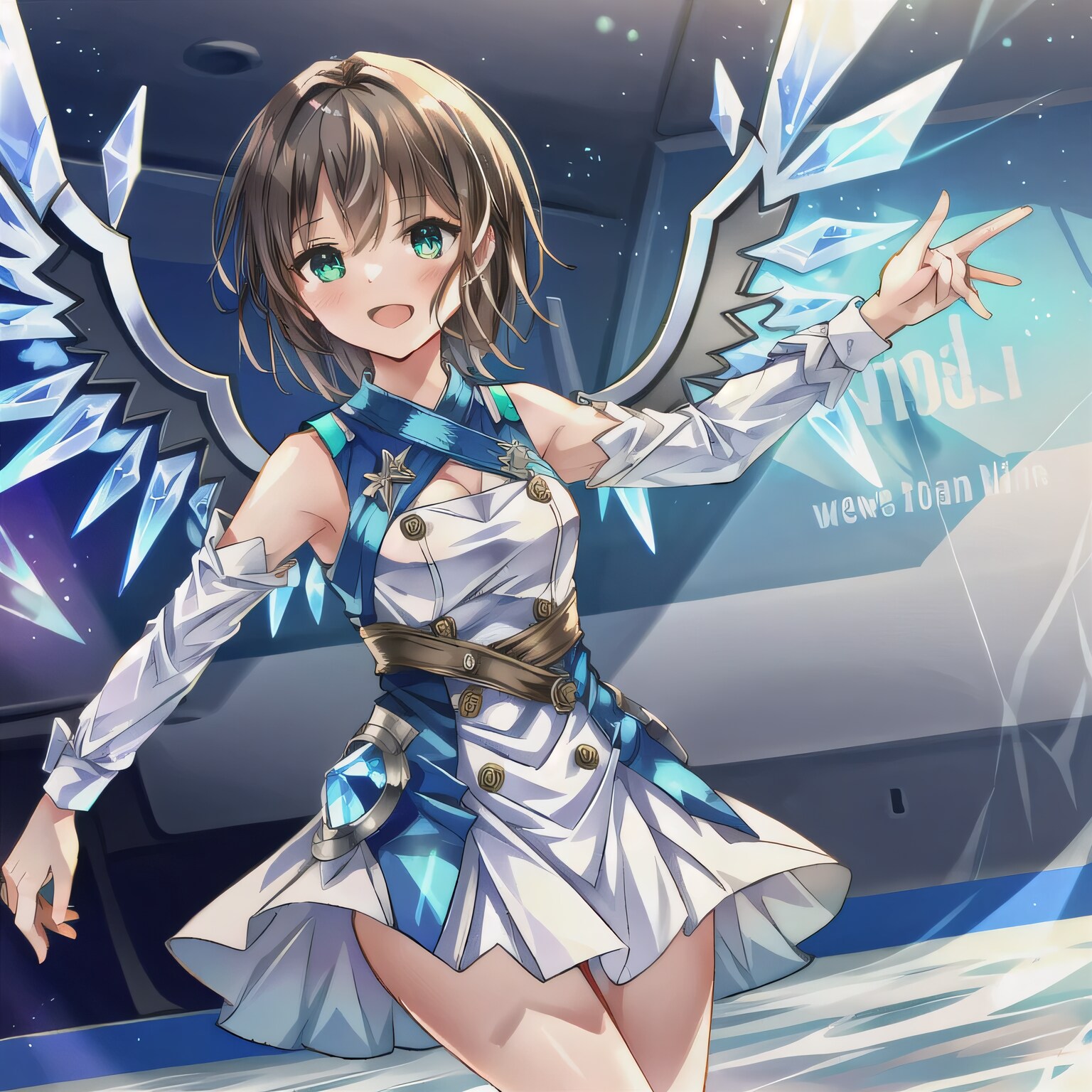 茶髪ボブでアイススケートの少女４ | の人気AIイラスト・グラビア