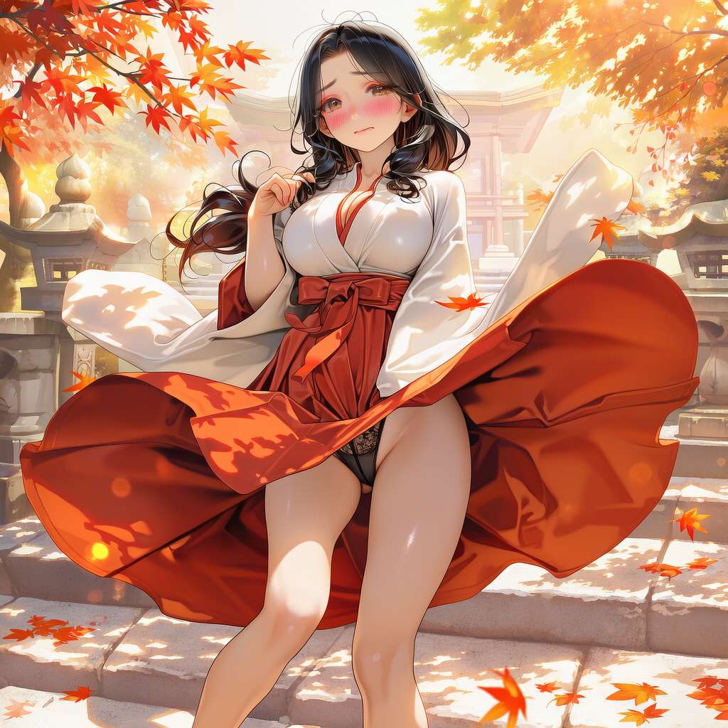 のぞみさん、巫女服2