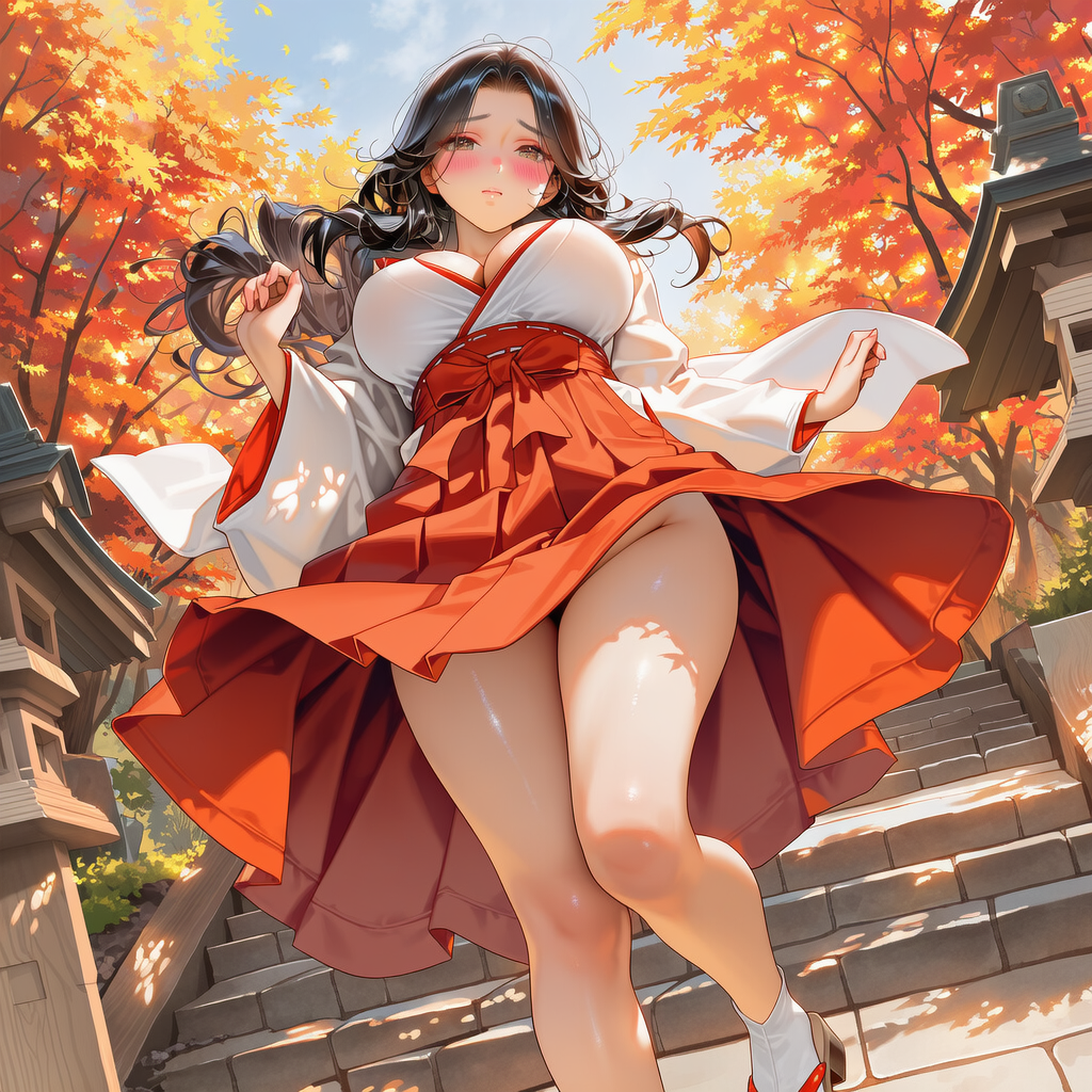 のぞみさん、巫女服2