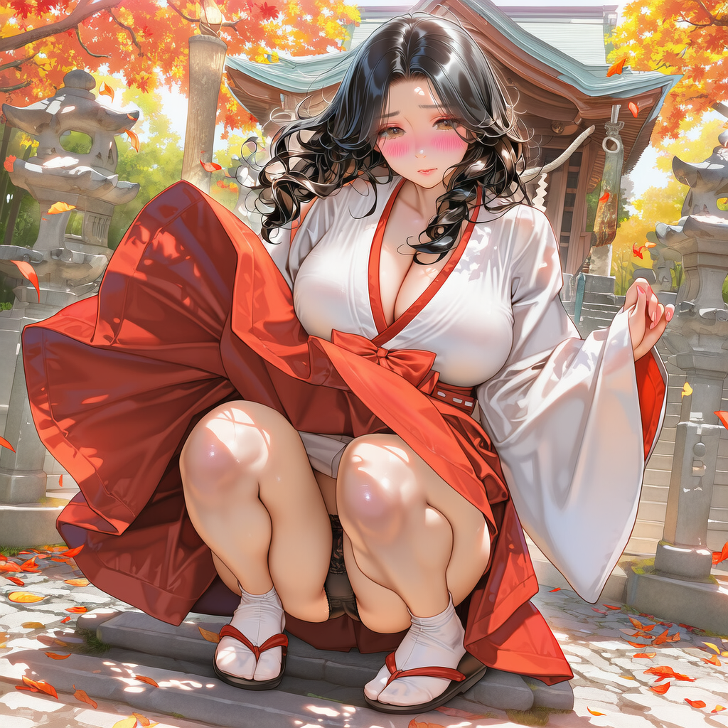 のぞみさん、巫女服2