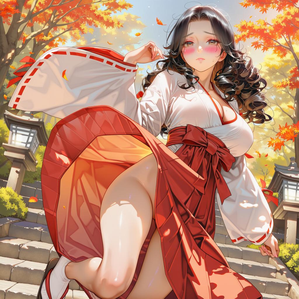 のぞみさん、巫女服2
