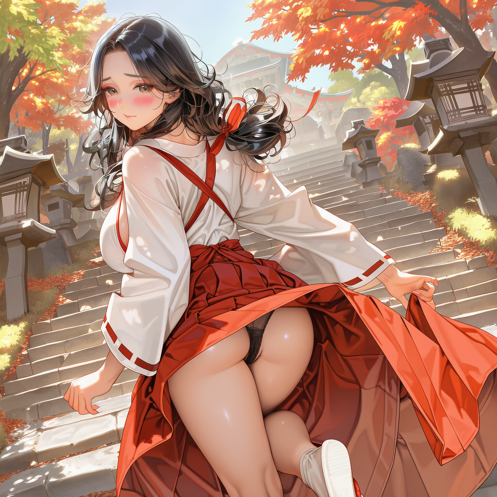 のぞみさん、巫女服2