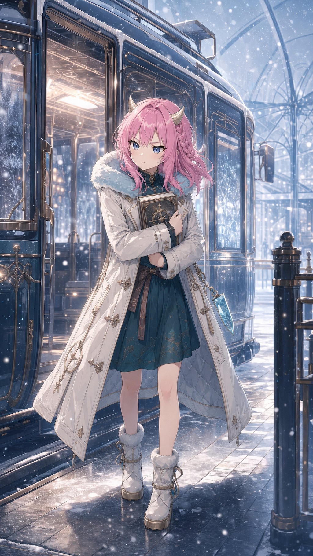 雪灯りに咲いた星の雫