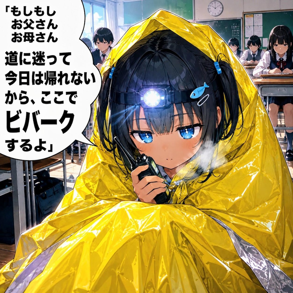 ビバークするこなつちゃん