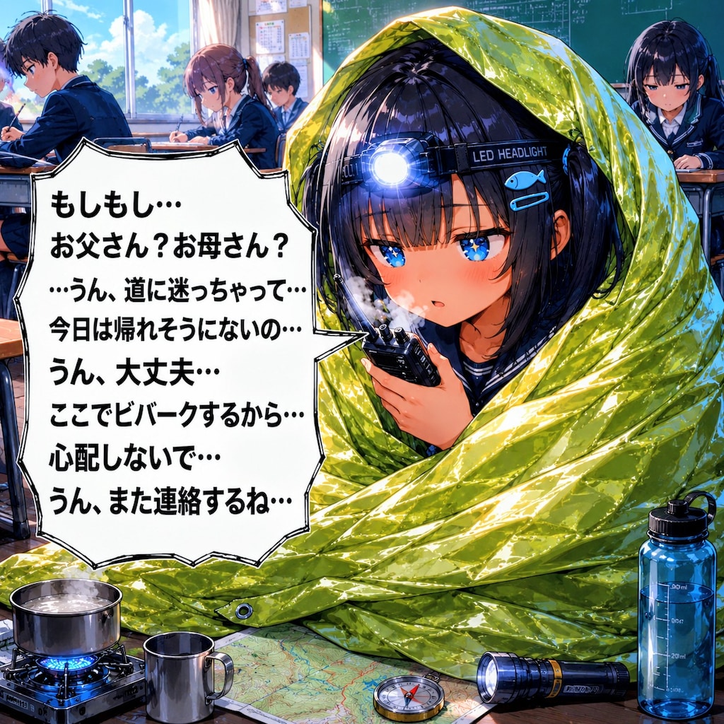 ビバークするこなつちゃん