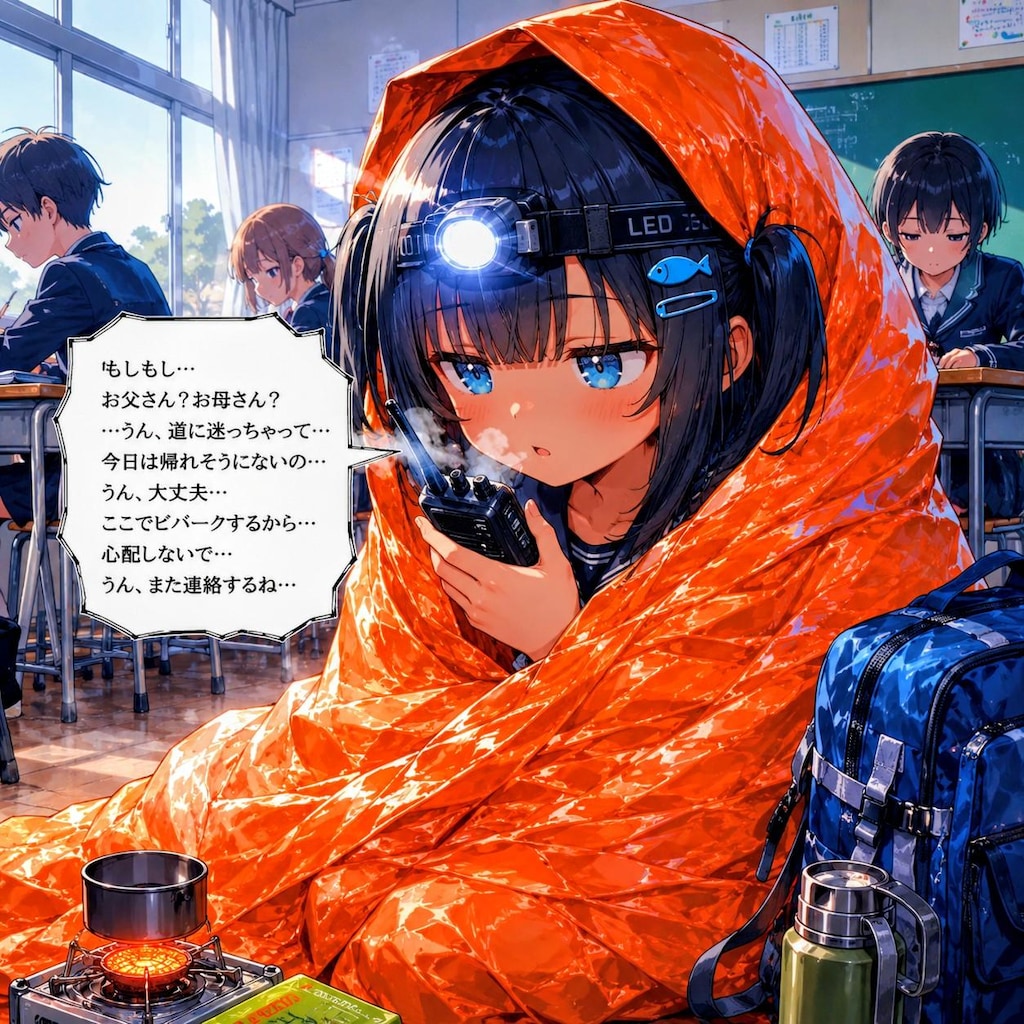 ビバークするこなつちゃん