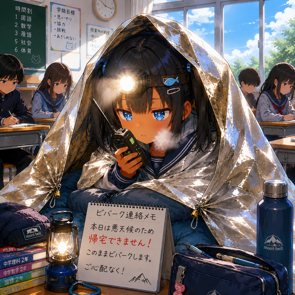 ビバークするこなつちゃん