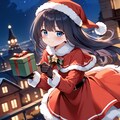 黒髪お嬢様・クリスマス 3枚目