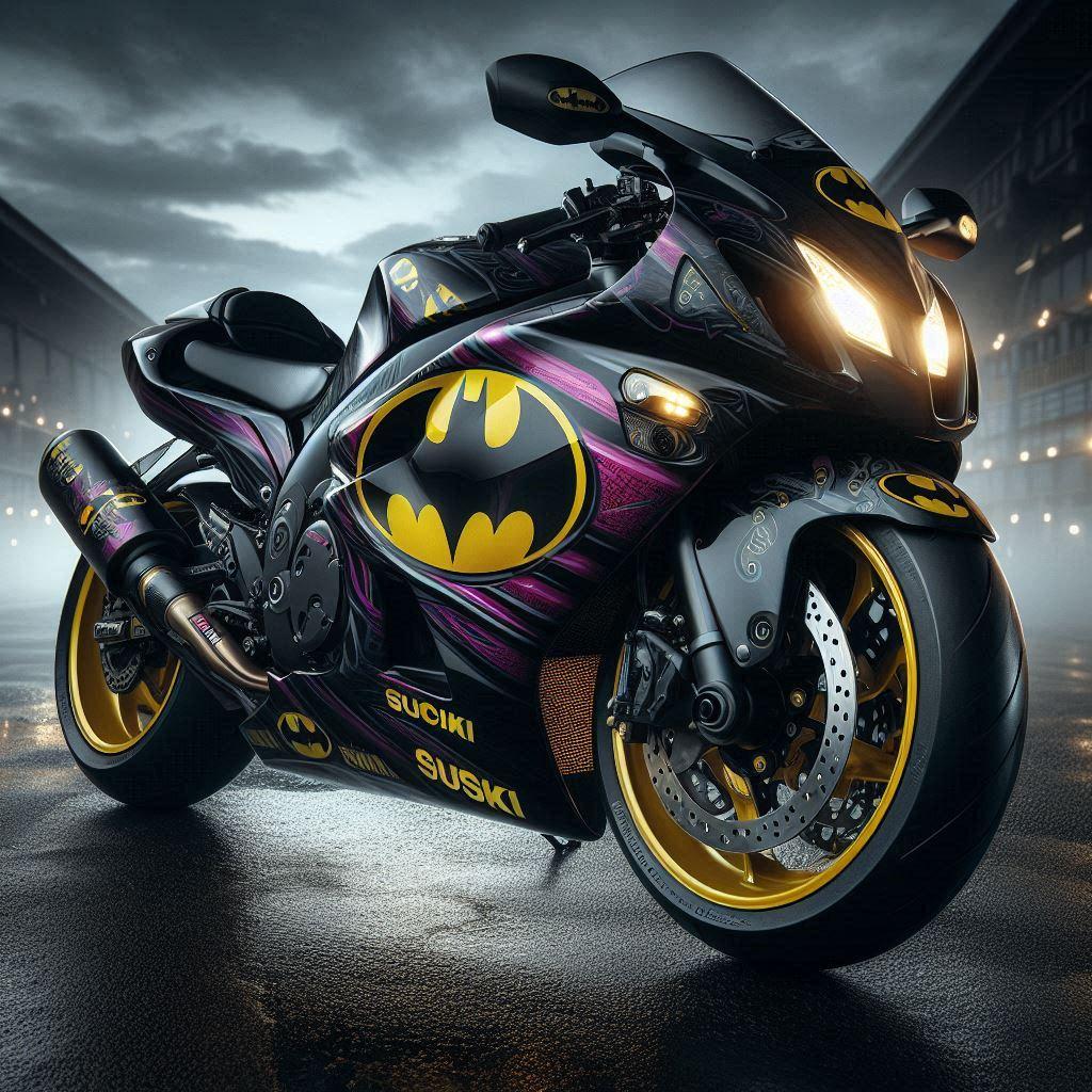 バットマンカラーのスズキ隼 | の人気AIイラスト・グラビア