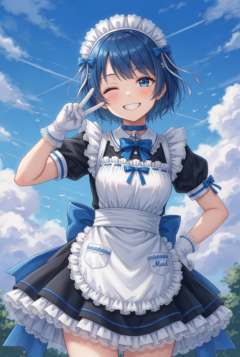 青メイドさん