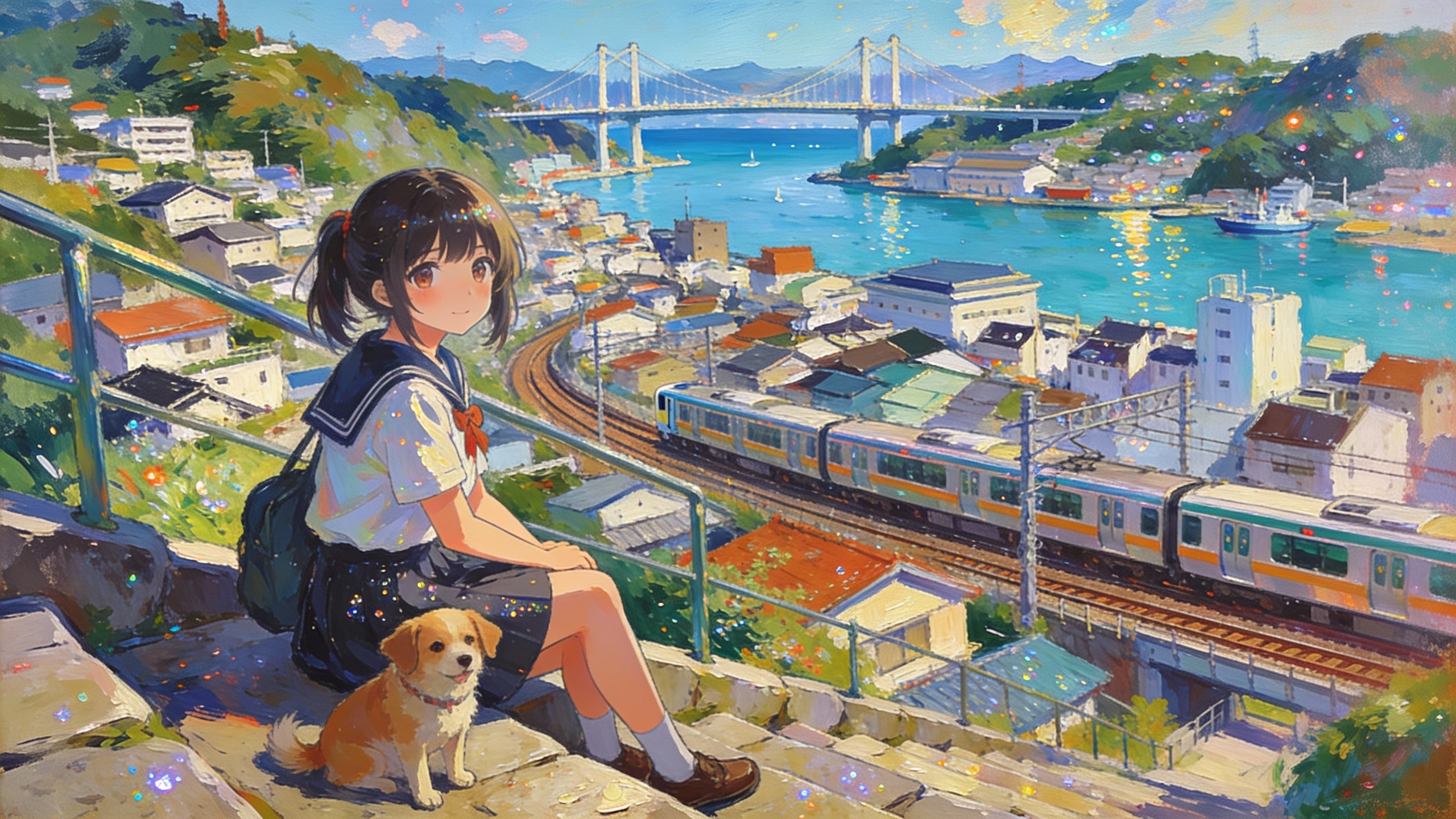 海の見える街48 | の人気AIイラスト・グラビア